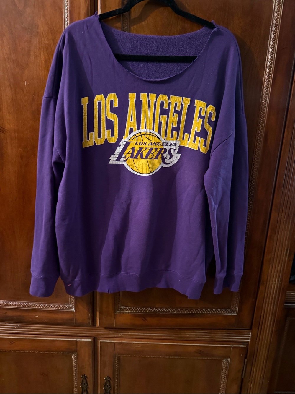 Abercrombie & Fitch Purple Los Angeles Graphic Crewneck Sweatshirt
